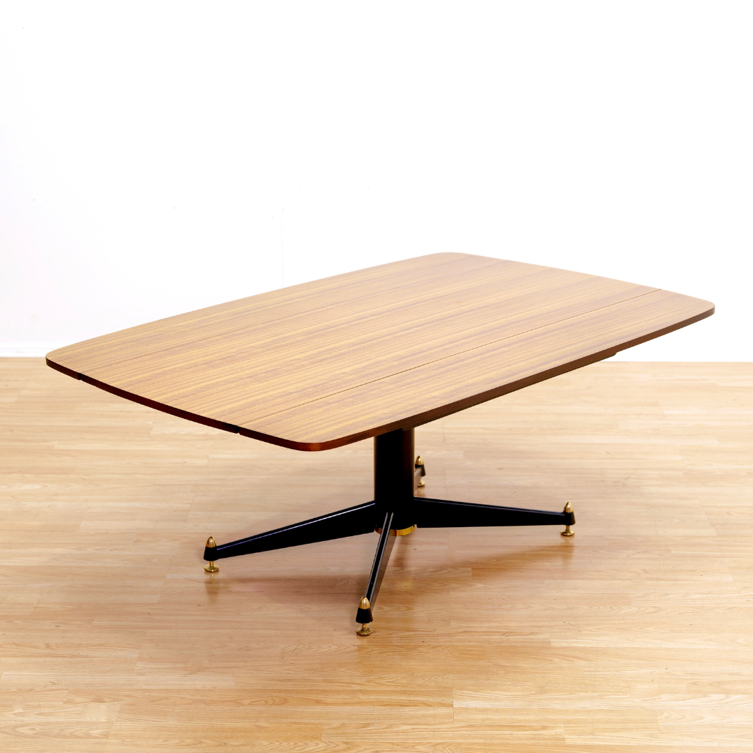 1950'S ELEVATOR COFFEE DROPLEAF DINING TABLE BY E GOMME modern