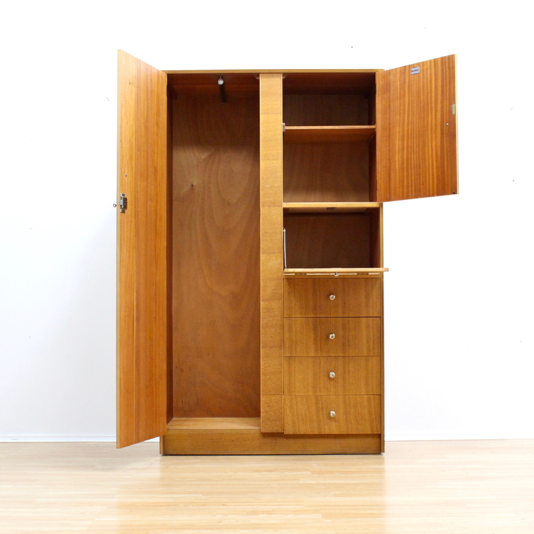 MID CENTURY ARMOIRE COAT CLOSET BY MAPLE FURNITURE modern