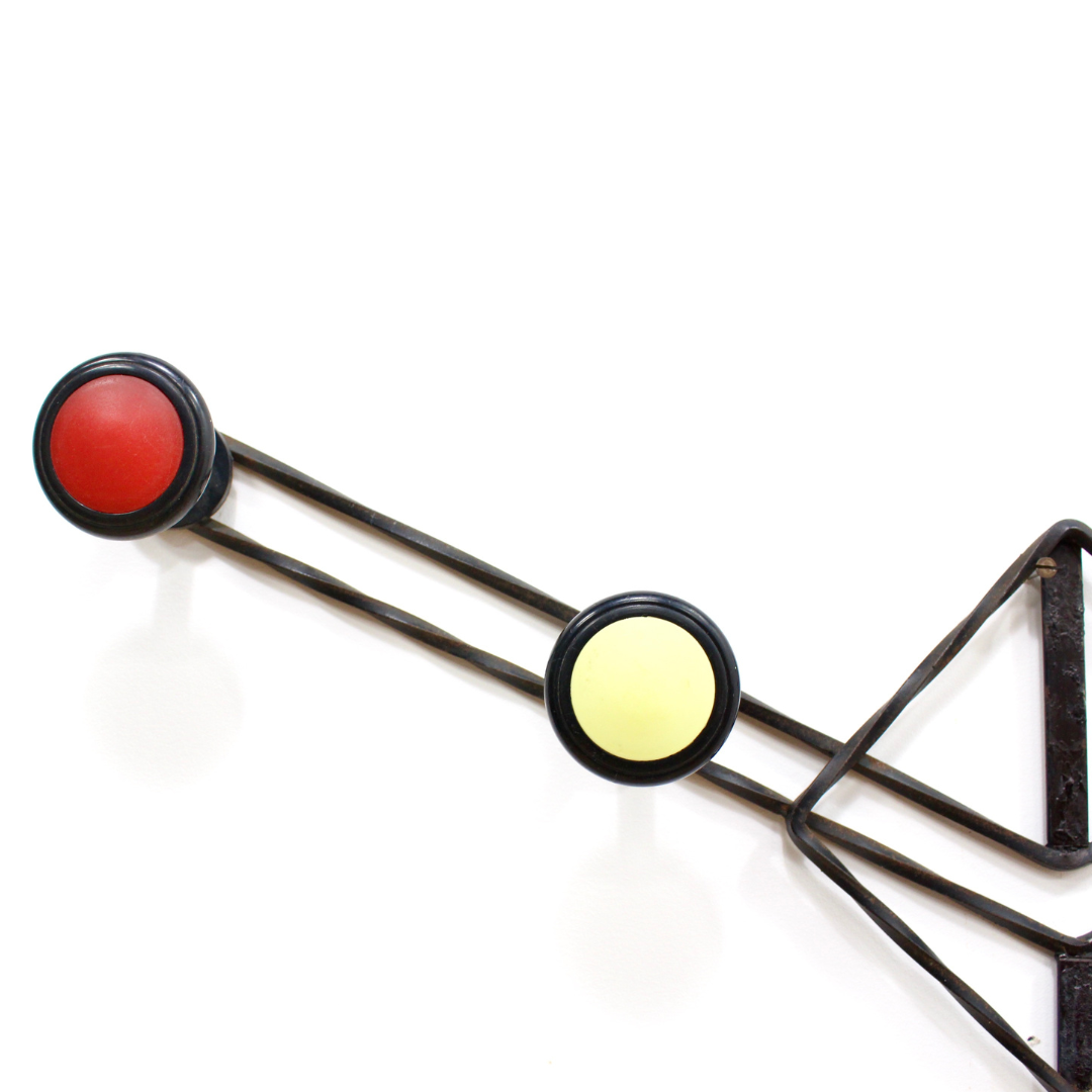 1960s Vintage French Atomic Coat Hook Rack – kinetic modern