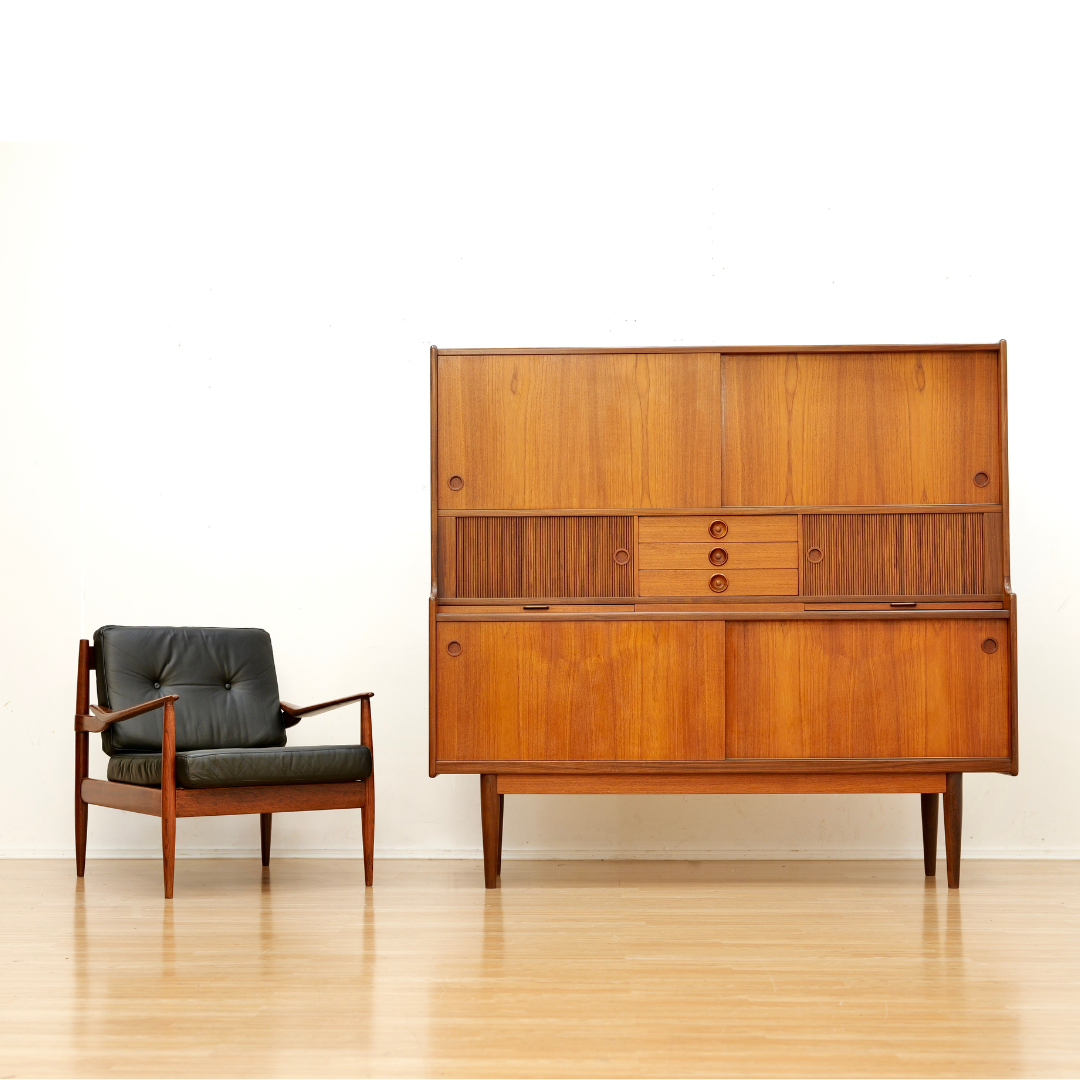 Large Danish Teak Hutch Credenza by Johannes Andersen for Uldum