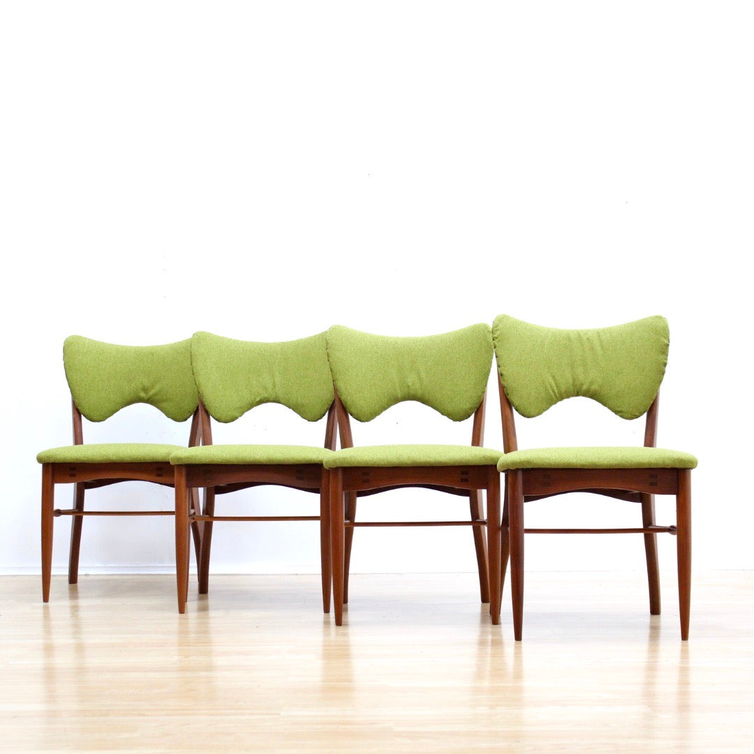 SET OF FOUR MID CENTURY DINING CHAIRS BY VANSON FURNITURE kinetic modern