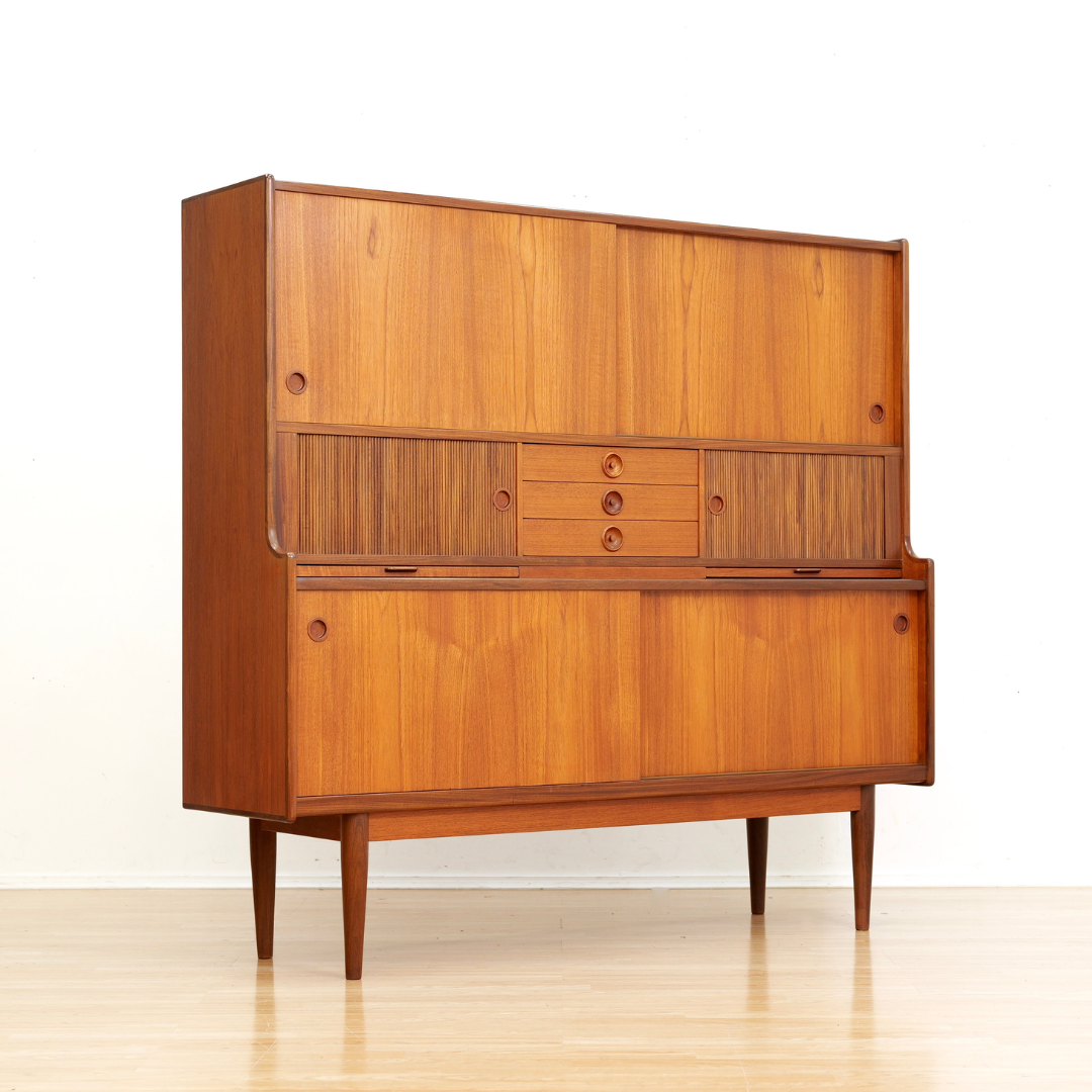 Large Danish Teak Hutch Credenza by Johannes Andersen for Uldum