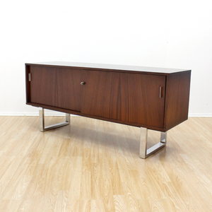 1970S ROSEWOOD & CHROME CREDENZA BY TREVOR CHINN & RAY LEIGH FOR GORDON RUSSELL