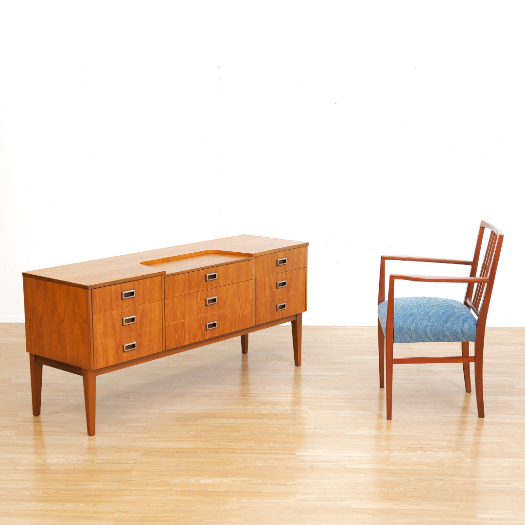 Mid Century Six Drawer Teak Dresser