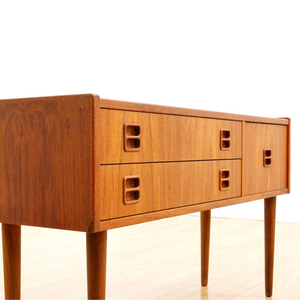 SMALL MID CENTURY DANISH TEAK ENTRYWAY DRESSER