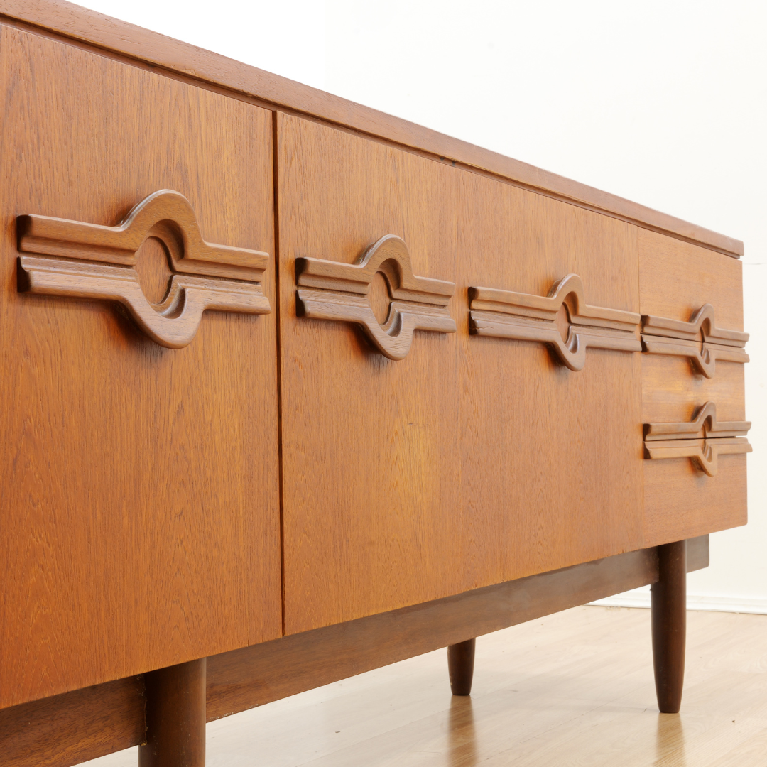 Reserved MID CENTURY LONG TEAK CREDENZA BY STONEHILL FURNITURE
