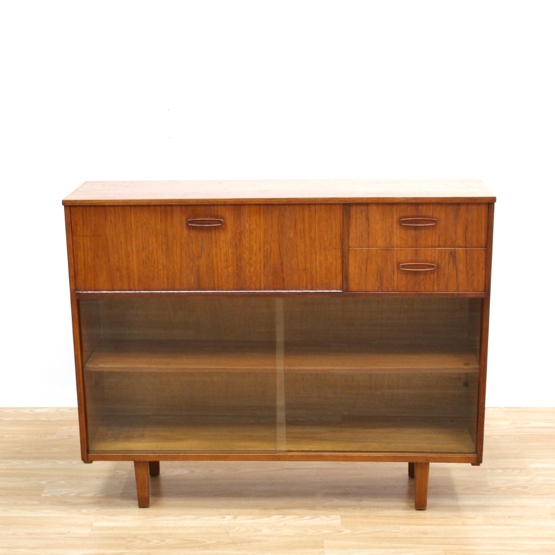 MID CENTURY DANISH CHINA DISPLAY CABINET BY AVALON YATTON