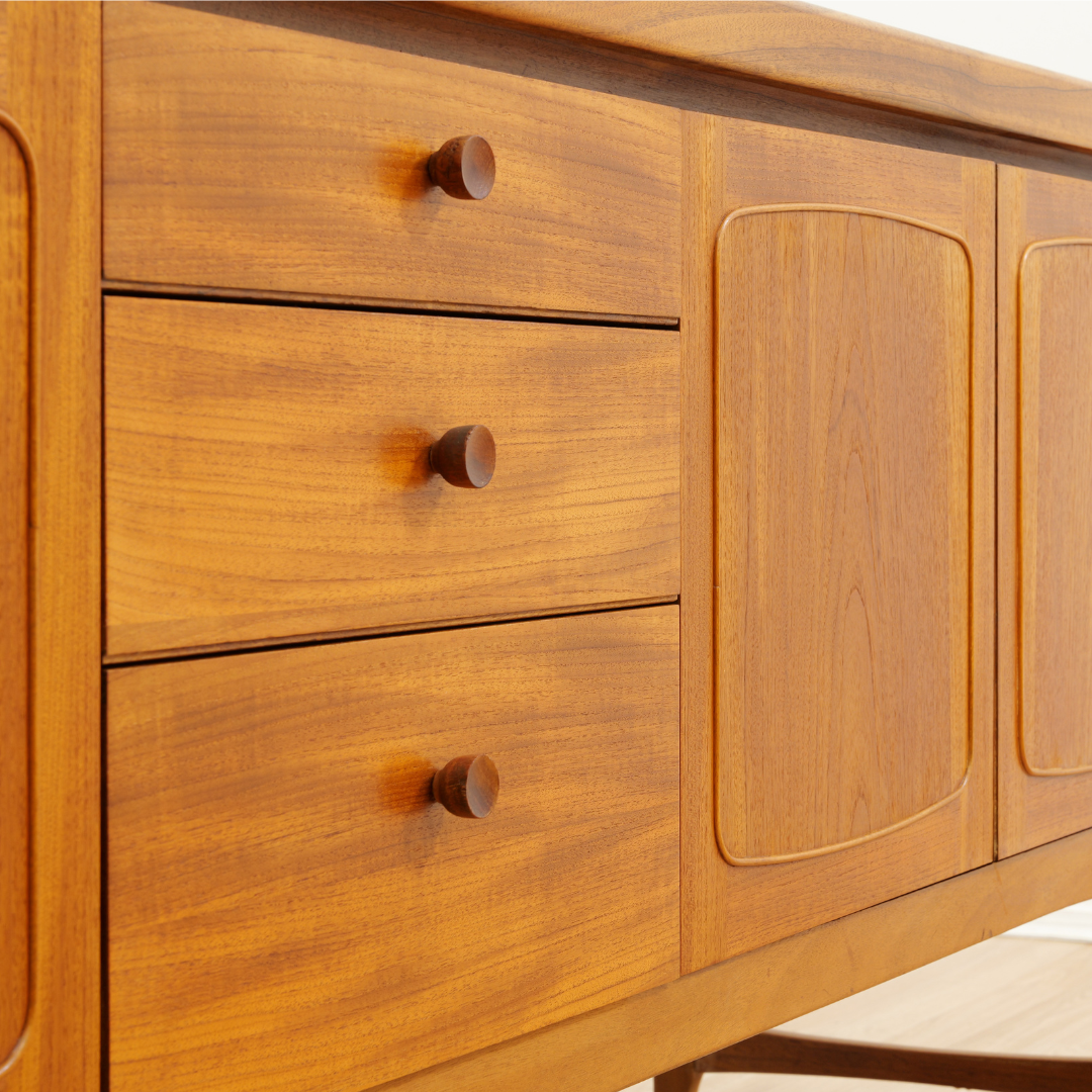 MID CENTURY TEAK CREDENZA BY NATHAN FURNITURE