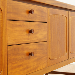 MID CENTURY TEAK CREDENZA BY NATHAN FURNITURE