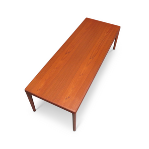 LARGE MID CENTURY DANISH TEAK COFFEE TABLE BY VEJLE STOLE