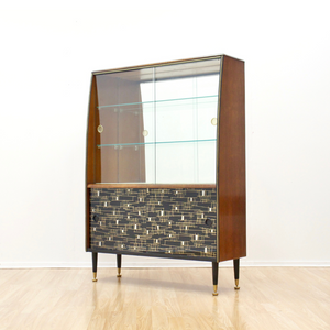 VINTAGE 1950S ATOMIC CHINA DISPLAY CABINET