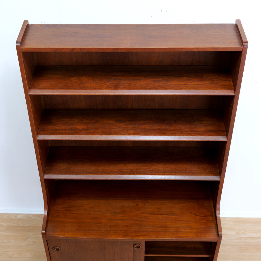 MID CENTURY DANISH BOOKCASE BY JOHANNES SORTH FOR BORNHOLM MOBELFABRIK