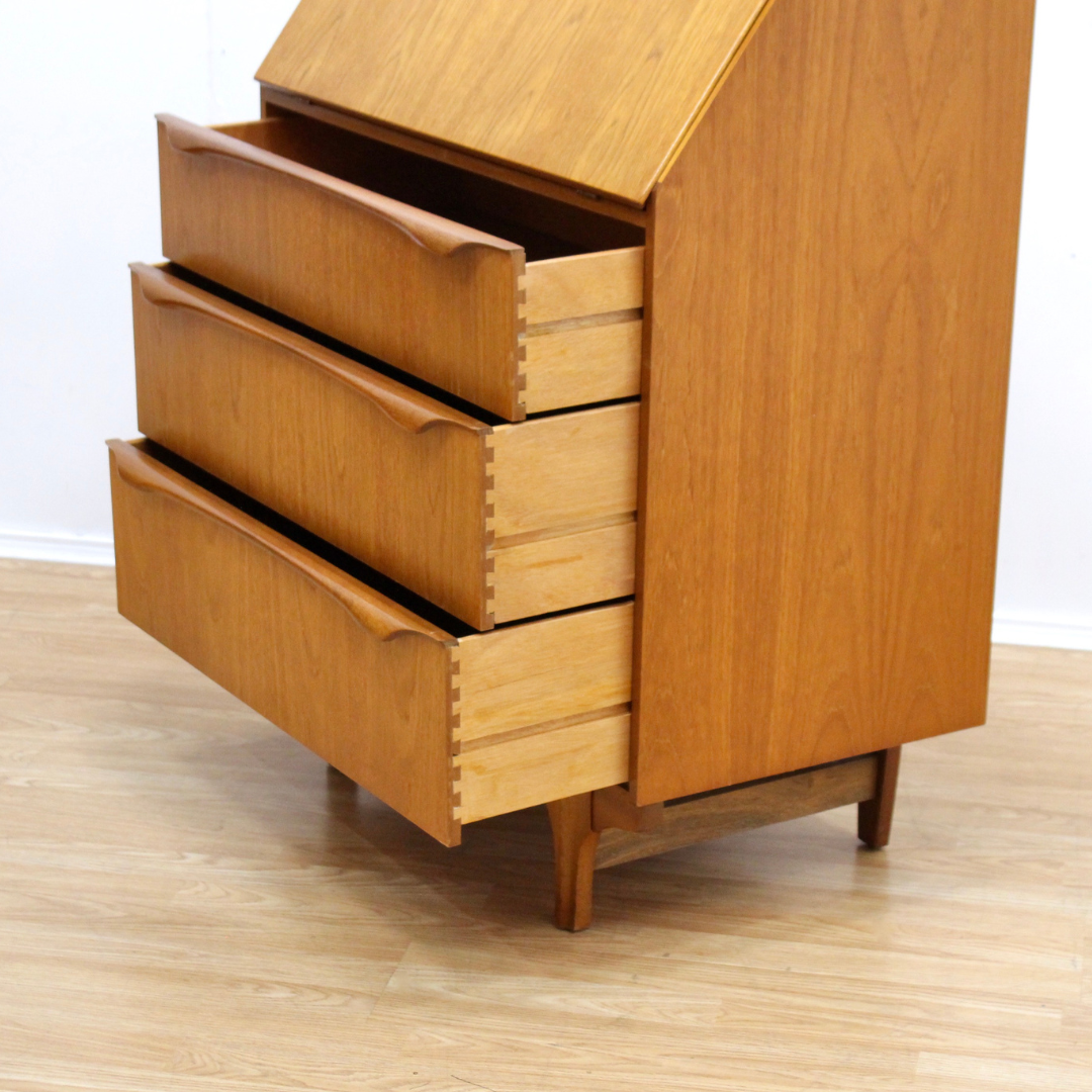 MID CENTURY SECRETARY DESK BUREAU BY SUTCLIFFE OF TODMORDEN