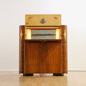 1950S ENGLISH DRY BAR LIQUOR CABINET BY VALIDITY OF LONDON