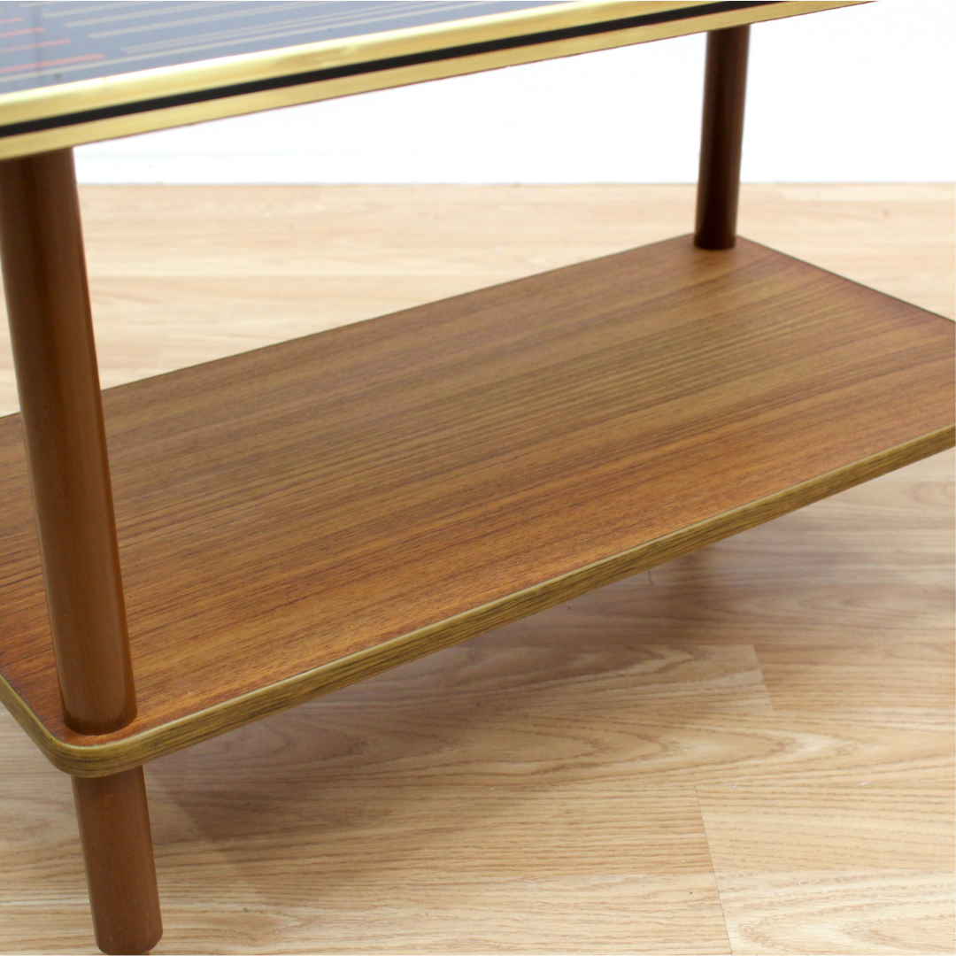 MID CENTURY ATOMIC BACKGAMMON COFFEE TABLE