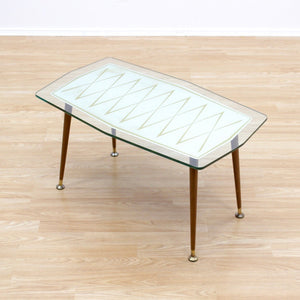 VINTAGE 1960S MIRRORED ATOMIC COFFEE TABLE