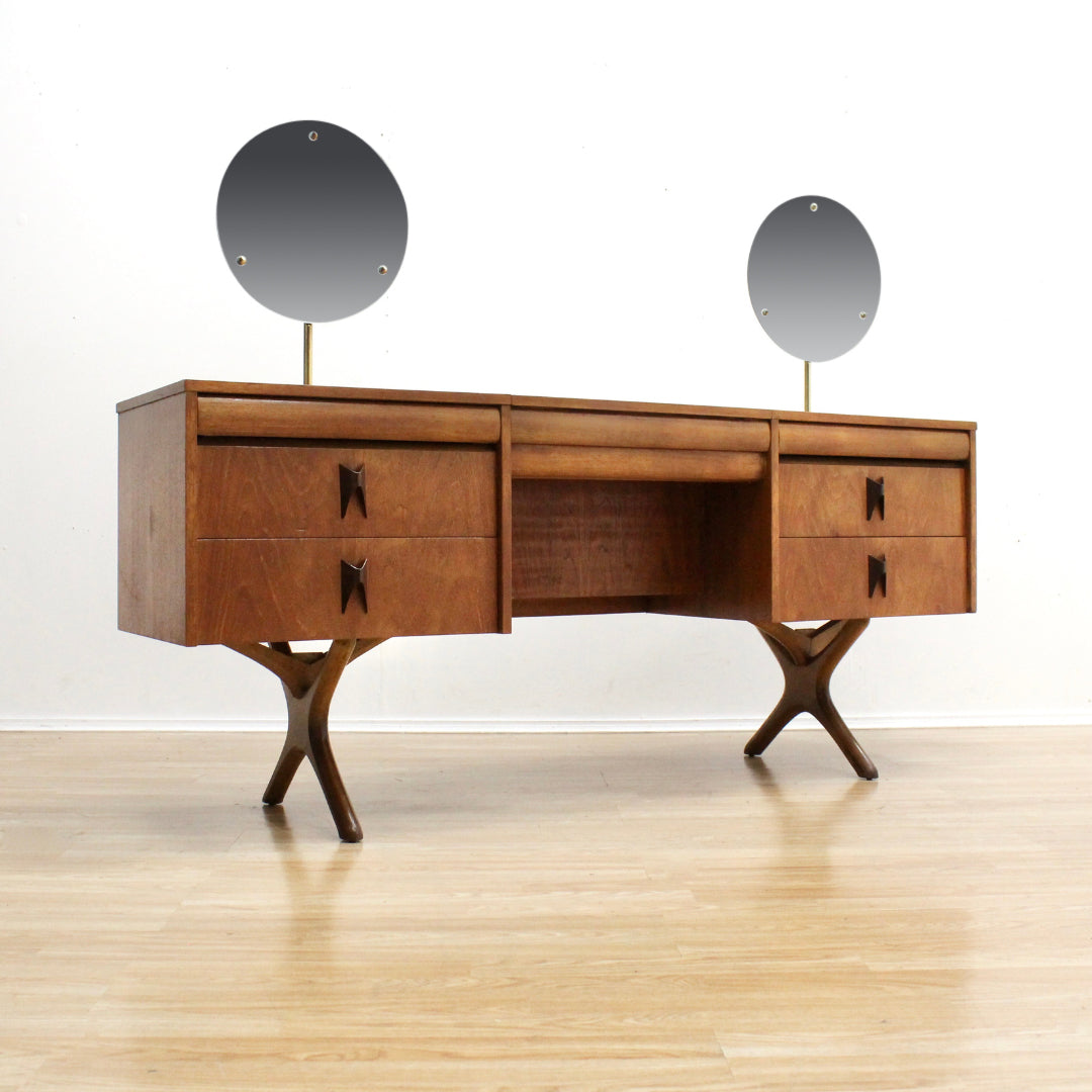 MID CENTURY TEAK VANITY BY ELLIOTS OF NEWBURY