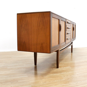 LONG MID CENTURY TEAK CREDENZA BY VB WILKINS FOR G PLAN