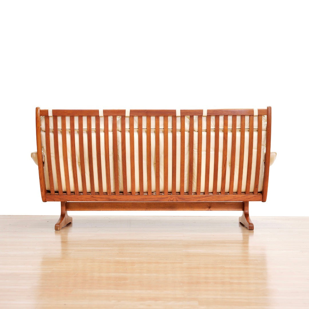 VINTAGE SCANDINAVIAN DESIGN LEATHER SOFA SET BY SODA GALVANO FOR LIED MOBLER
