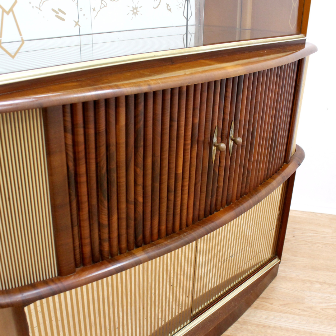 MID CENTURY WALNUT LIQUOR CABINET HOME BAR