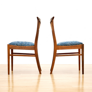 SET OF SIX MID CENTURY DINING CHAIRS BY G PLAN IN BLUE