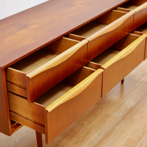 Reserved MID CENTURY SIX DRAWER TEAK DRESSER BY AUSTINSUITE FURNITURE