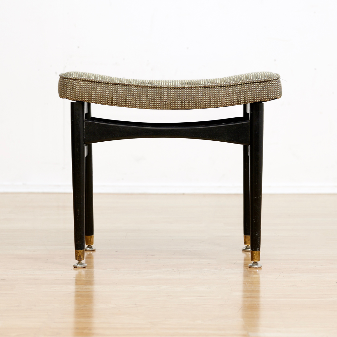 Mid Century Atomic Vanity Stool in Ebony by Nathan Furniture UK