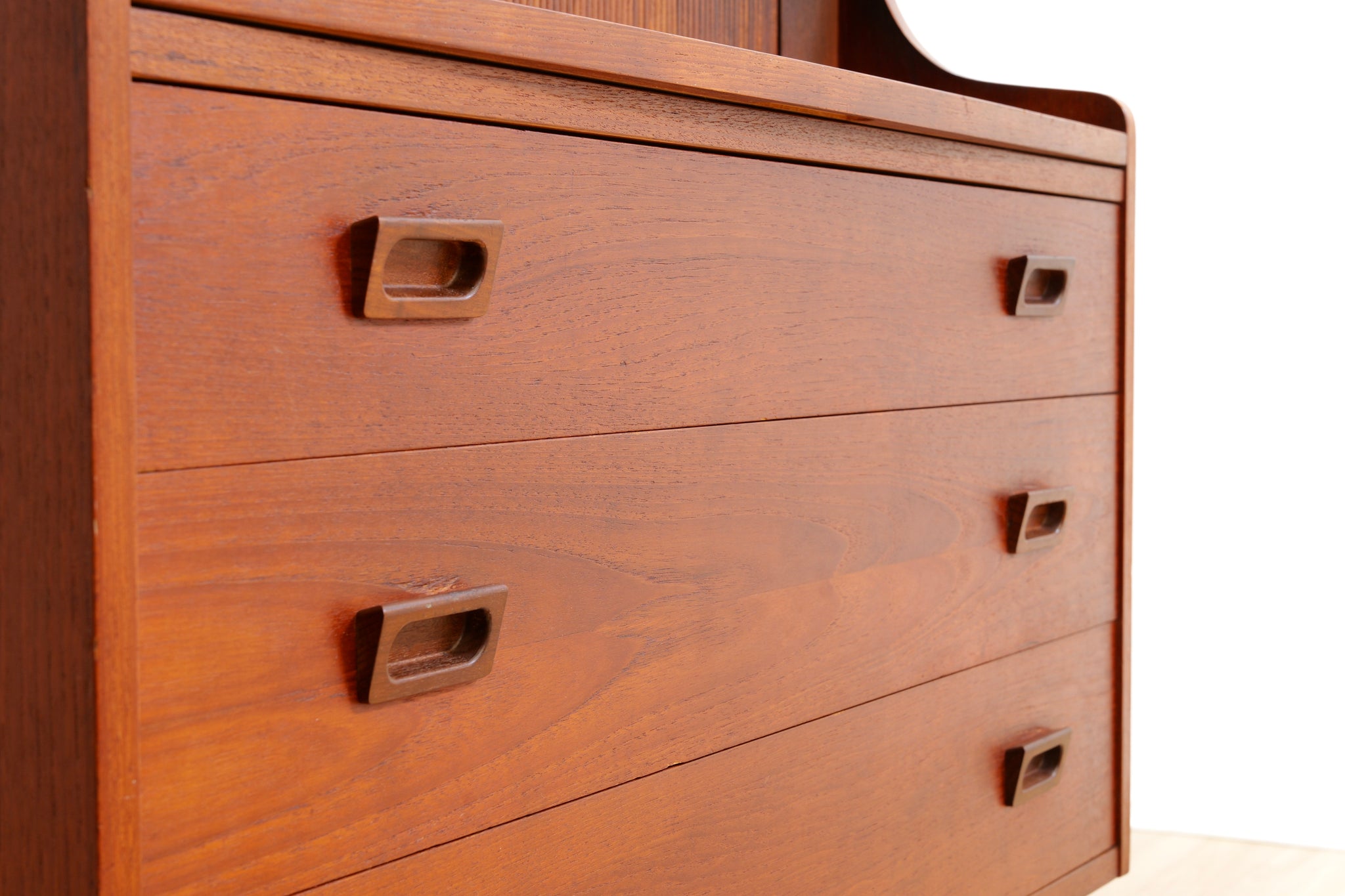 MID CENTURY DANISH SECRETARY DESK BY JOHANNES SORTH FOR BORNHOLM MOBELFABRIK