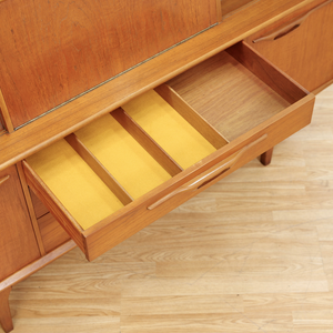 MID CENTURY TALL CREDENZA BUFFET BY JENTIQUE FURNITURE