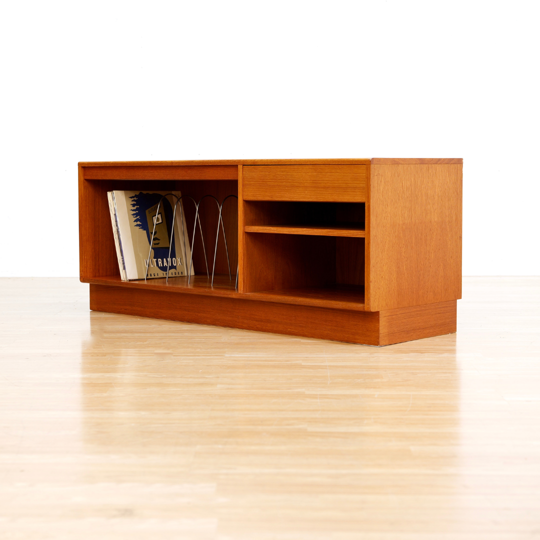 Mid Century Teak Vinyl Record Storage HIFI Media Unit by G Plan