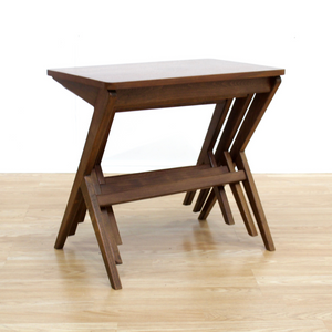 MID CENTURY WALNUT NESTING TABLES BY BENGT RUDA