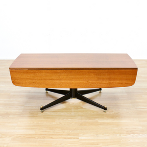 1950S ELEVATOR COFFEE DROPLEAF DINING TABLE BY E GOMME