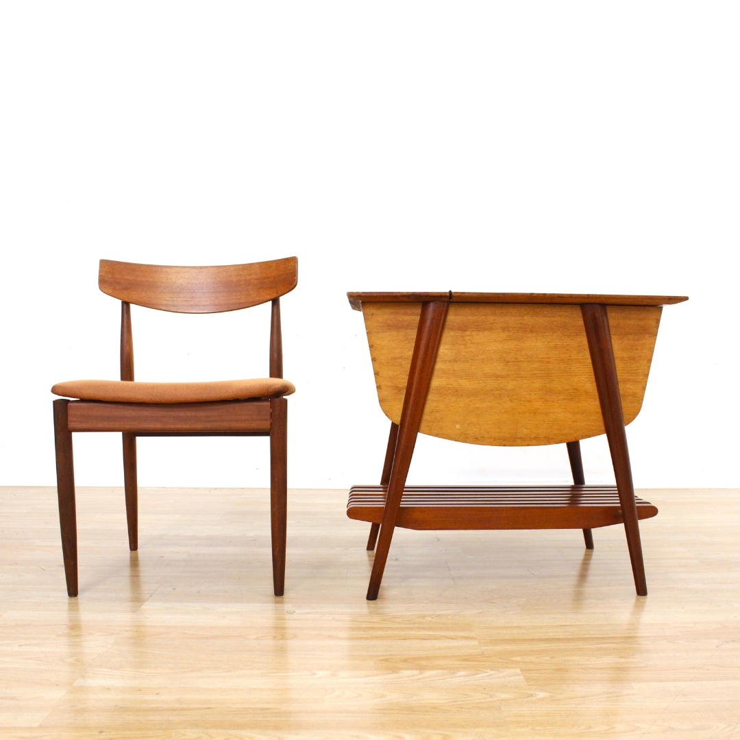 MID CENTURY DANISH SIDE TABLE SEWING BOX