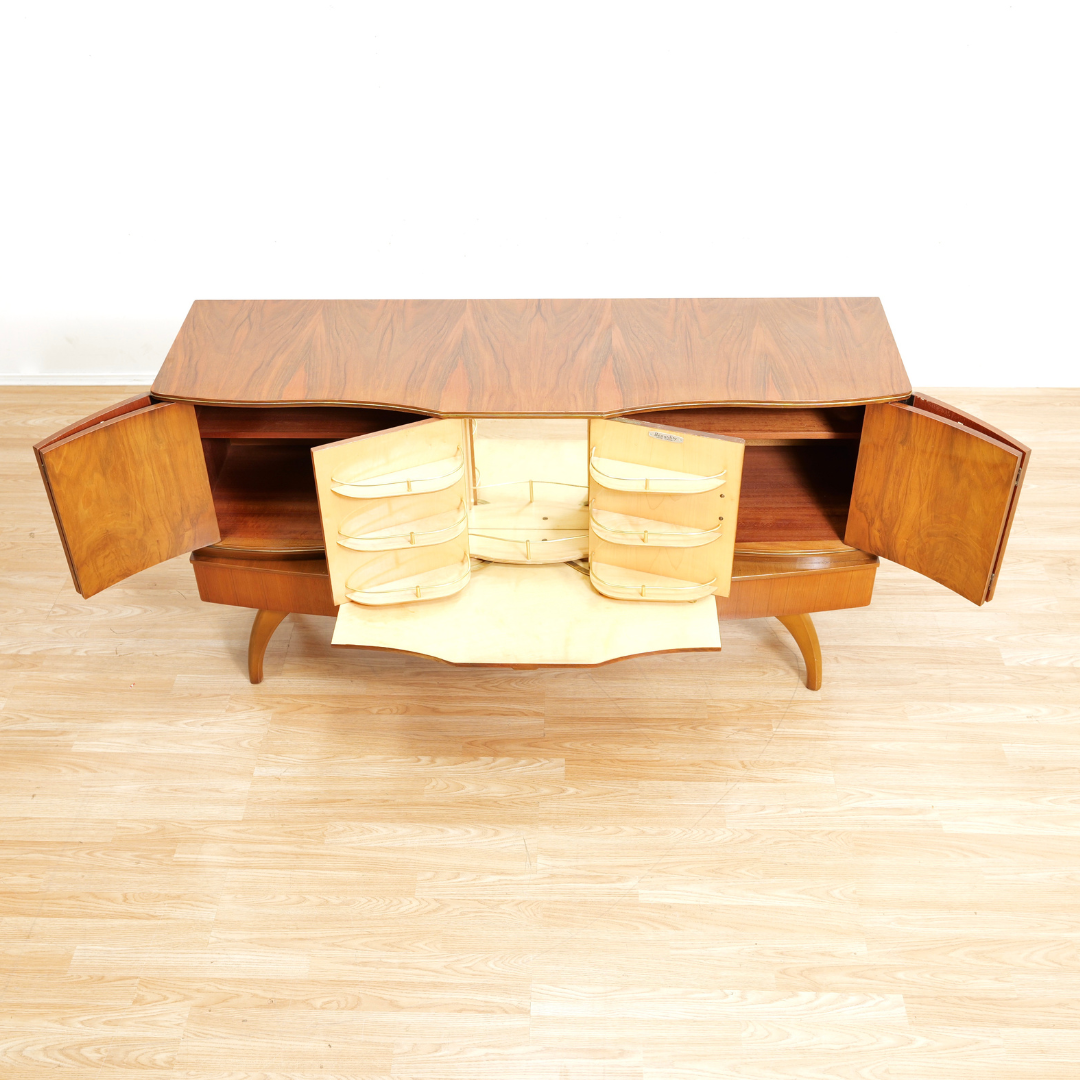 MID CENTURY LIQUOR CABINET CREDENZA BY BEAUTILITY FURNITURE