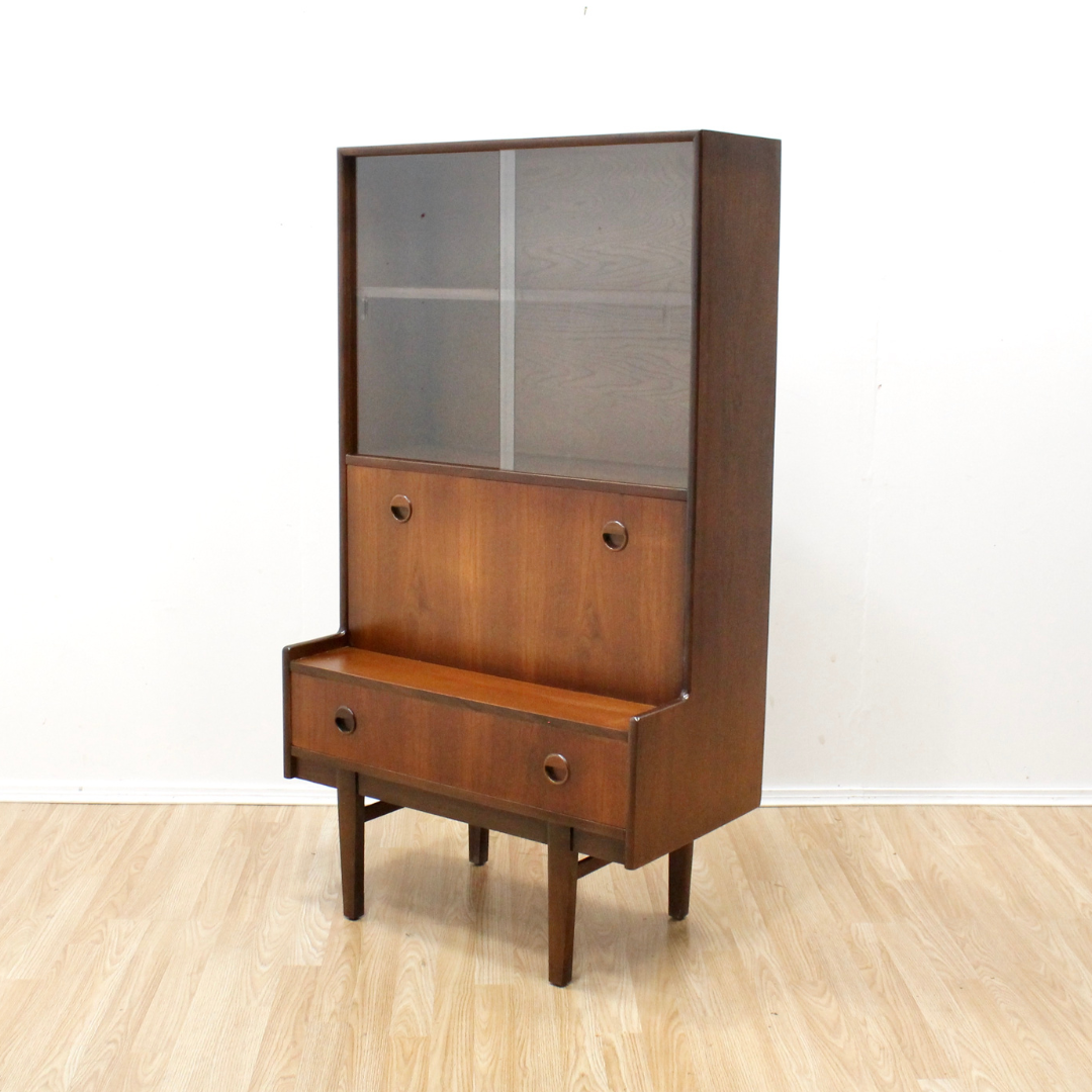 MID CENTURY CHINA DISPLAY CABINET BY TURNIDGE OF LONDON