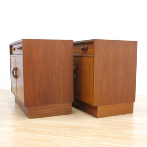 LARGE PAIR OF TEAK NIGHTSTANDS BY G PLAN