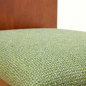 MID CENTURY ENTRYWAY IN TEAK & GREEN BENCH BY CHIPPY HEATH