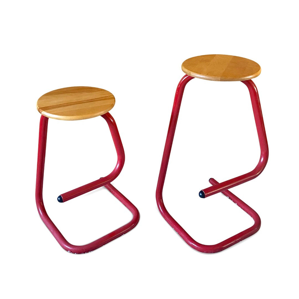 PAIR OF 1970S TUBULAR PAPERCLIP BARSTOOLS BY AMISCO