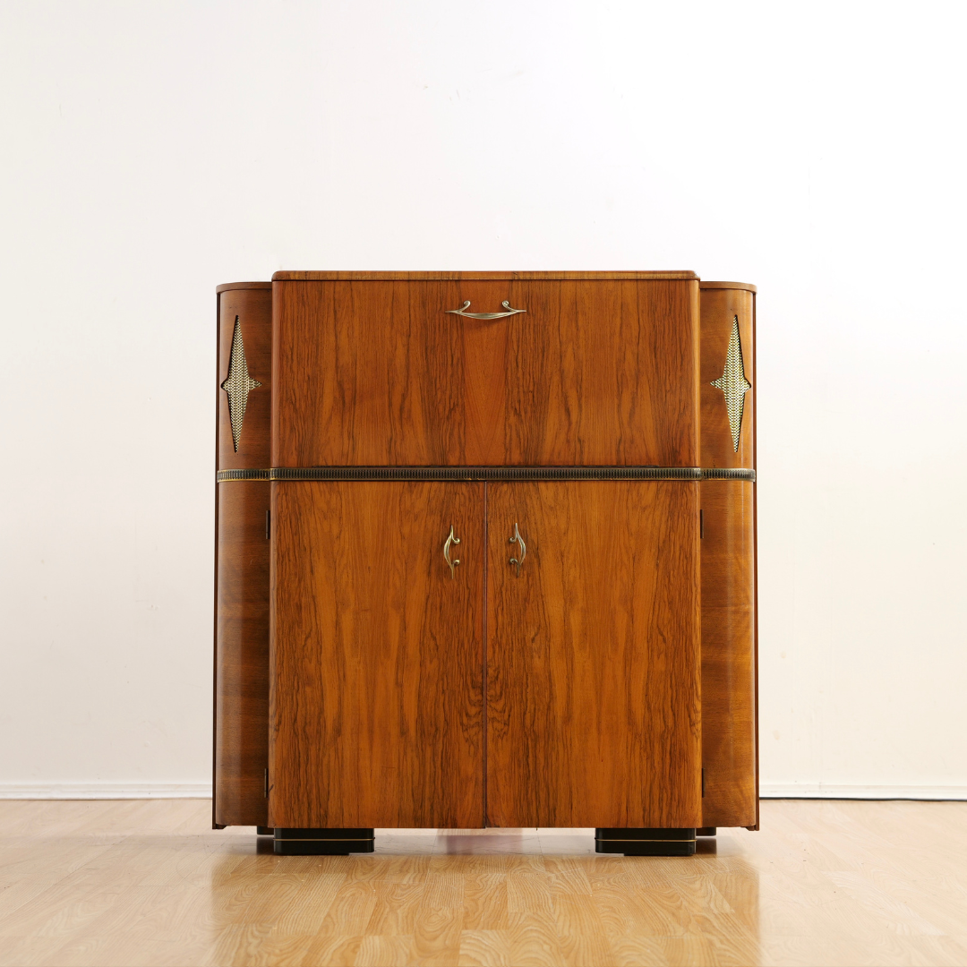 1950S ENGLISH DRY BAR LIQUOR CABINET BY VALIDITY OF LONDON