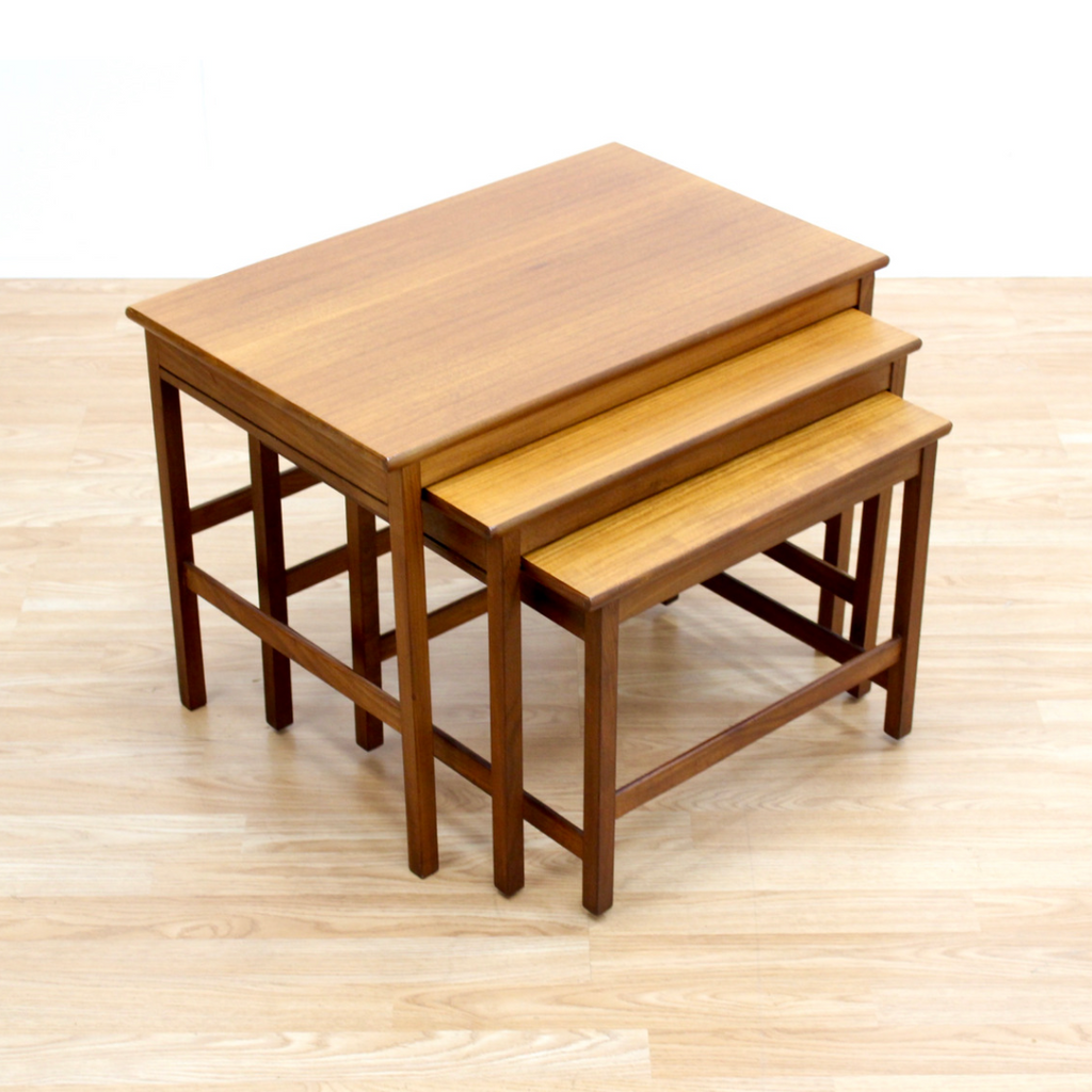 MID CENTURY DANISH TEAK NEST OF TABLES