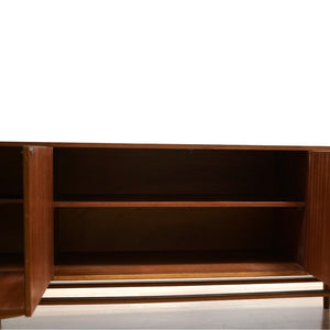 MID CENTURY LONG TEAK CREDENZA BY NEIL MORRIS FOR MORRIS OF GLASGOW