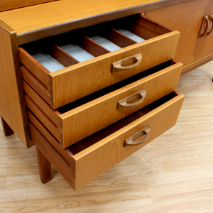 MID CENTURY TEAK CREDENZA BUFFET BY G PLAN