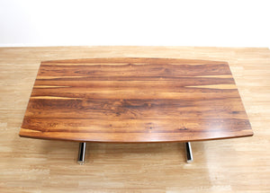 VINTAGE BRITISH ROSEWOOD & CHROME TABLE BY TIM BATES FOR PIEFF FURNITURE