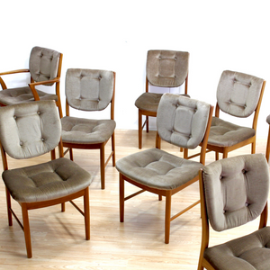 SET OF TEN MID CENTURY DINING CHAIRS BY MCINTOSH FURNITURE