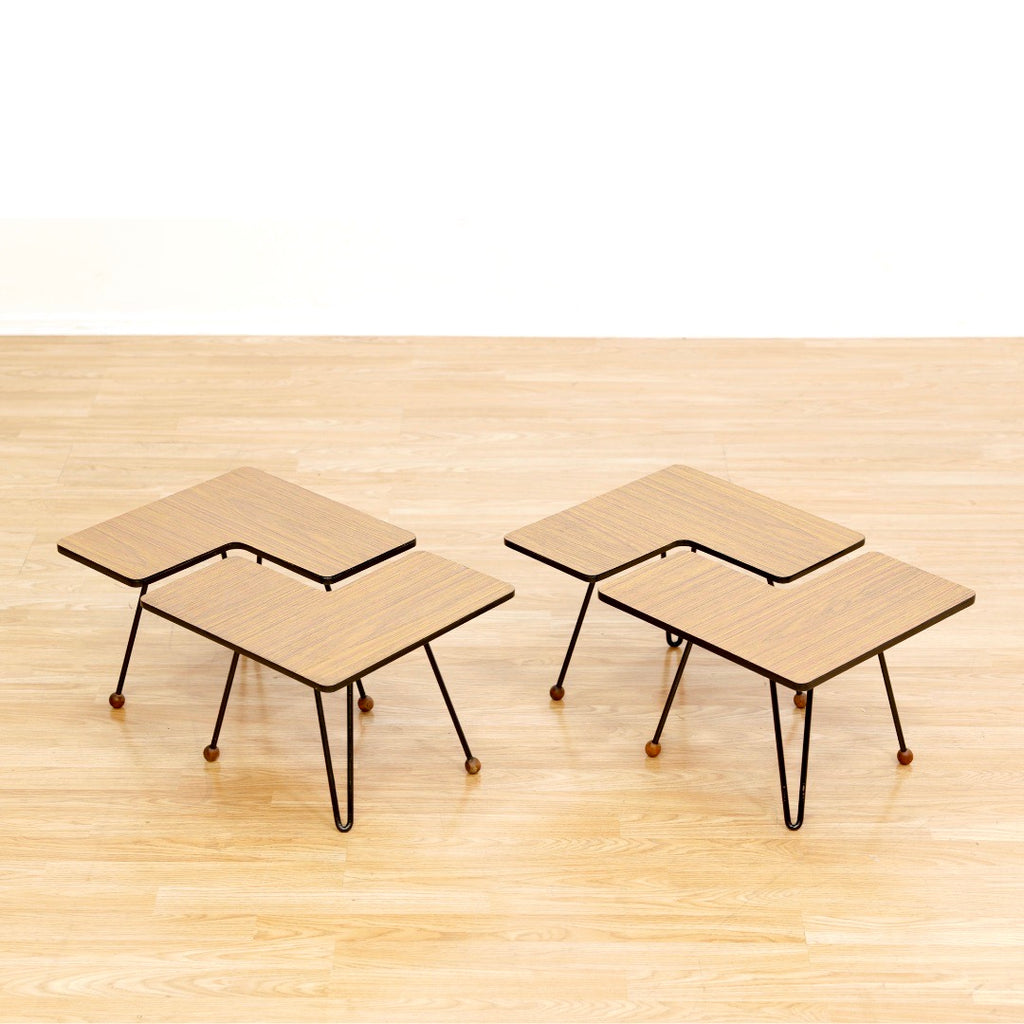 SET OF FOUR VINTAGE MODULAR SIDE TABLES