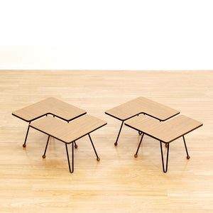 SET OF FOUR VINTAGE MODULAR SIDE TABLES