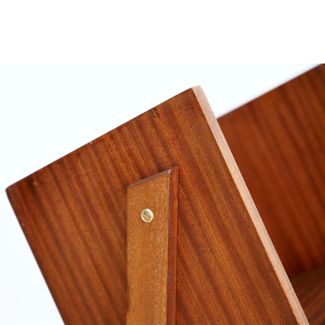MID CENTURY VINYL RECORD STORAGE CADDY