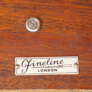 MID CENTURY OAK SECRETARY DESK BY FINELINE FURNITURE OF LONDON