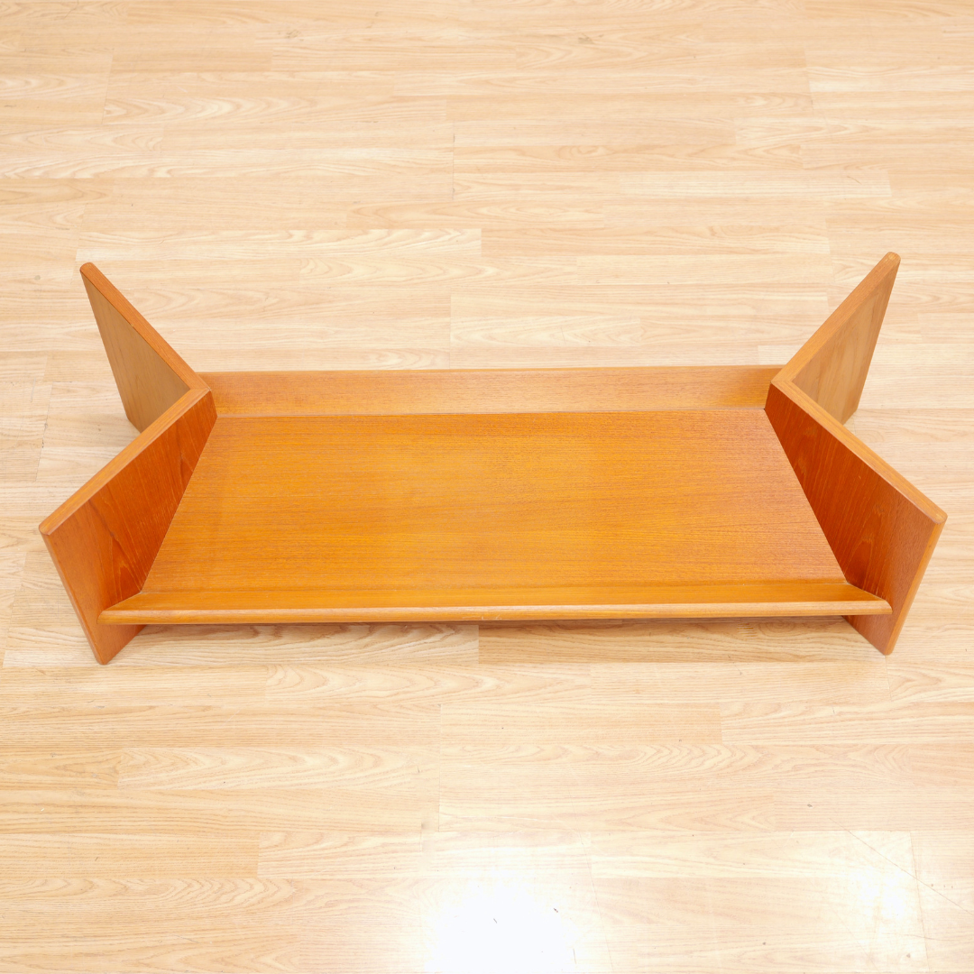 VINTAGE TEAK & GLASS COFFEE TABLE WITH MAGAZINE SHELVES BY G PLAN