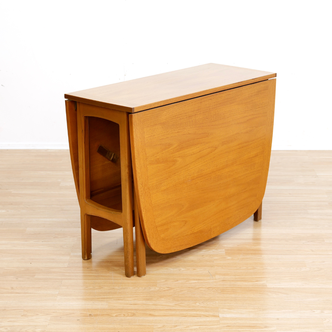 MID CENTURY TEAK DROP LEAF DINING TABLE